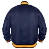 Golden State Warriors Navy Bomber Satin Jacket