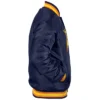 Golden State Warriors Navy Satin Bomber Jacket For Unisex