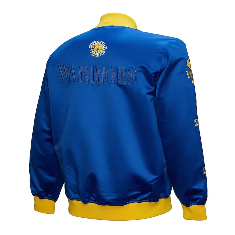 Golden State Warriors OG 3.0 Lightweight Royal Satin Jacket Back