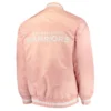 Golden State Warriors Pink Satin Jacket Back