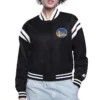 Golden State Warriors Printed Logo Varsity Satin Jacket