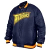 Golden State Warriors Satin Navy Bomber Jacket