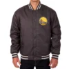 Golden State Warriors Varsity Poly Twill Charcoal Jacket