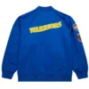 Golden State Warriors Vintage Logo Royal Lightweight Satin Jacket Back