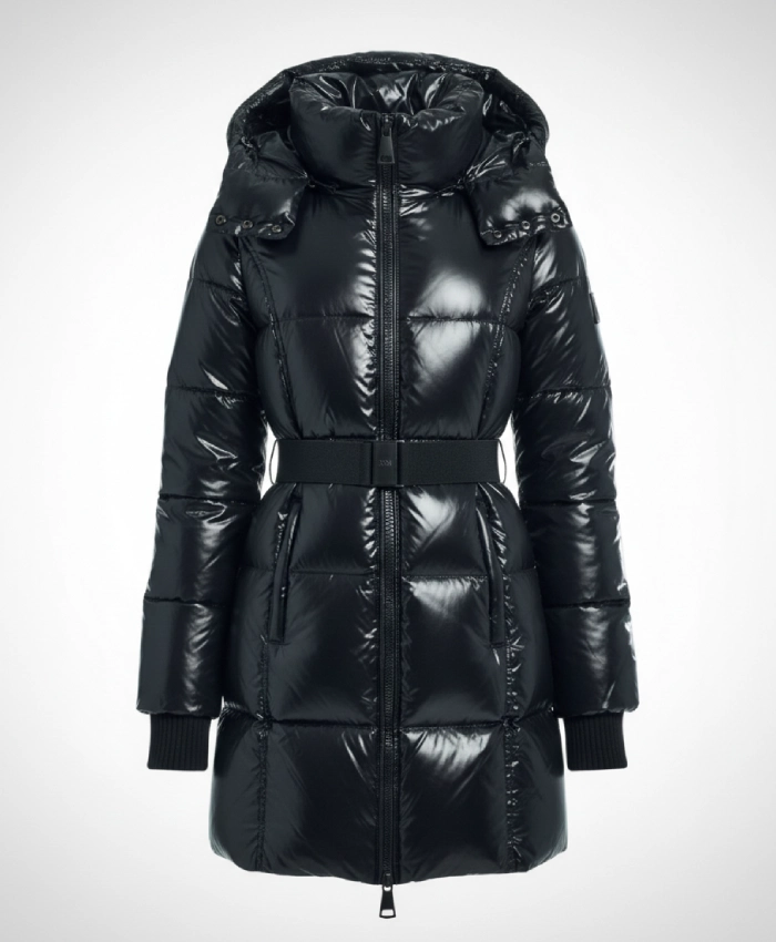 Good Morning America 2026 Rebecca Jarvis Down Black Puffer Jacket Coat