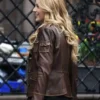 Gossip Girl Blake Lively Brown Jacket Buy Now