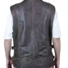 Gothic Weathered Handcrafted Leather Vest For Sale