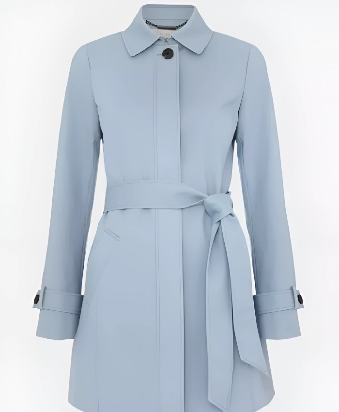 Grace S06 Bells Light Blue Trench Coat - Image 2