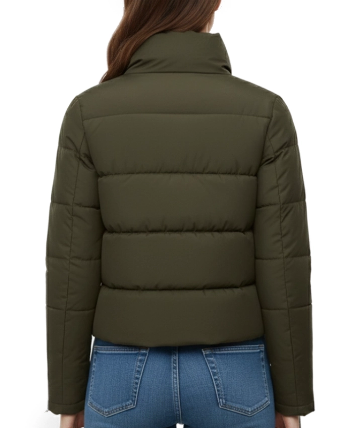 Gracewood Olive Puffer Jacket - Image 2