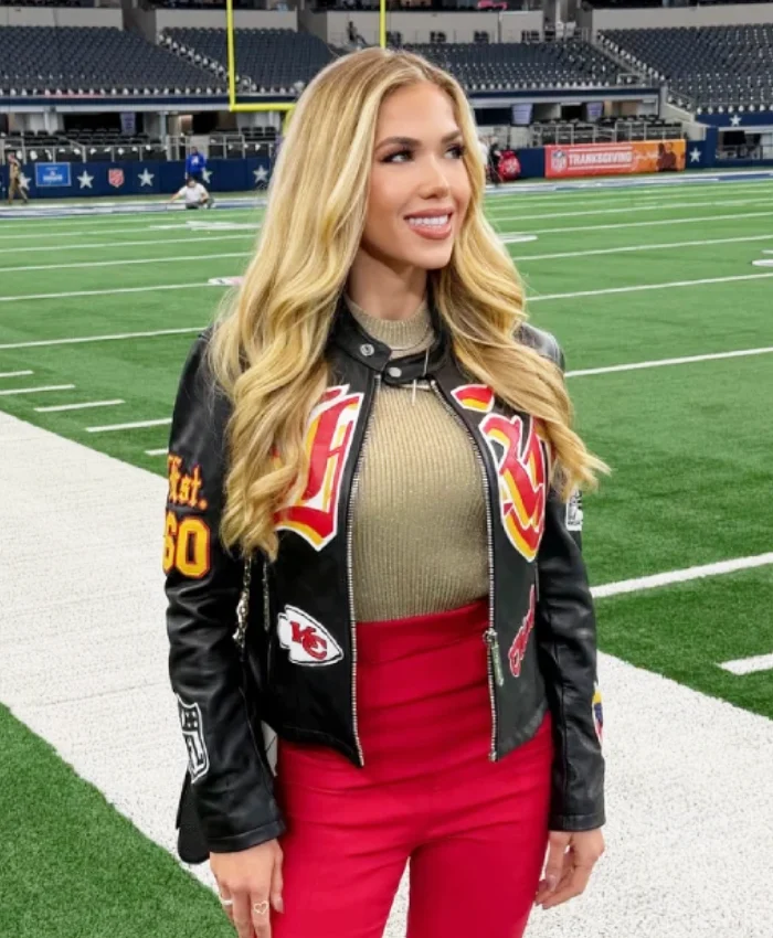 Gracie Hunt Chiefs Black Leather Jacket