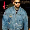 Grammy Celebration Party 2026 Chris Brown Ur Fantasy Blue Denim Jacket