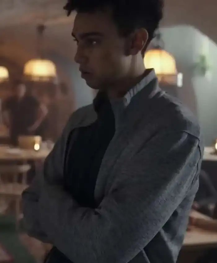 Gran Turismo Archie Madekwe Gray Zipper Jacket