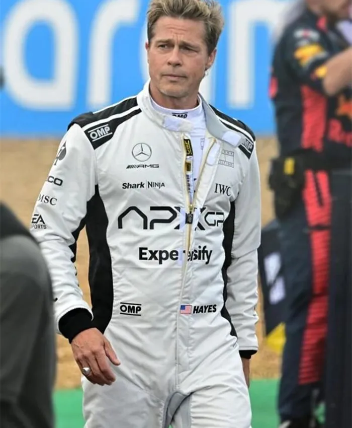 Grand Prix Brad Pitt F1 Racing White Jumpsuit