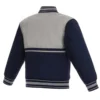 Gray Navy Youth Colorado Avalanche Poly Twill Jacket Back