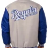 GrayRoyal Kansas City Royals Full Snap Poly Twill Jacket