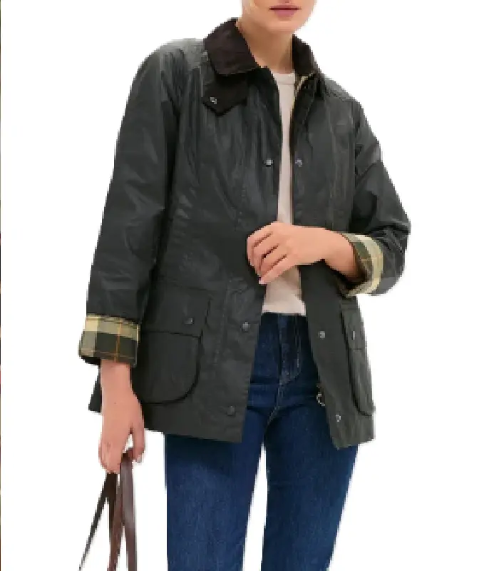 Great Celebrity Bake Off Green Wax Jacket - Image 2