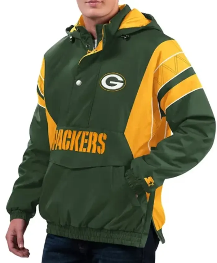 Green Bay Packers Green Gold Hooded Jacket