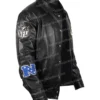 Green Bay Packers Jeff Hamilton Leather Black Jacket