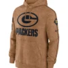 Green Bay Packers Salute To Service Club Brown Hoodie