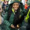 Green Bay Packers Simone Biles Green Puffer Coat For Sale