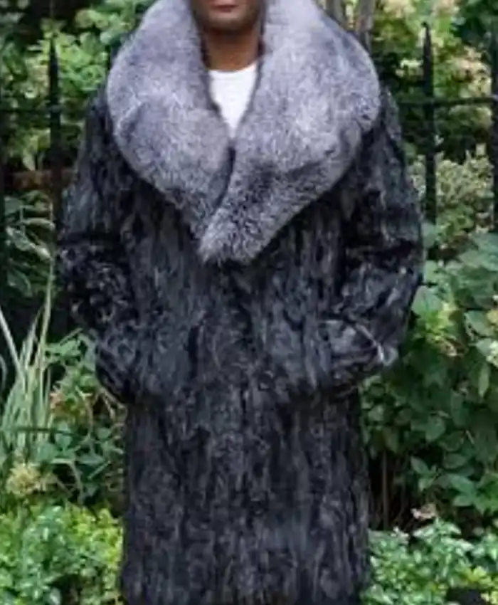 Grey Swakara Persian Lamb Fur Coat