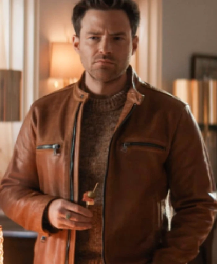 Grosse Pointe Garden Society S01 Ben Rappaport Brown Biker Jacket