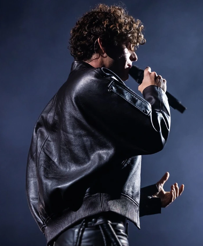 Guitarricadelafuente Madrid 2025 Concert Black Leather Jacket Shop In Sale