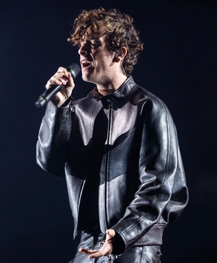 Guitarricadelafuente Madrid 2025 Concert Black Leather Jacket