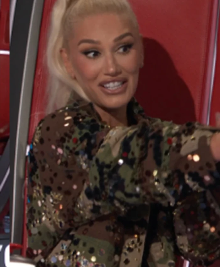 Gwen Stefani The Voice Embellished Camo Jacket - Image 3