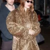 Hailey Bieber Leopard Printed Coat