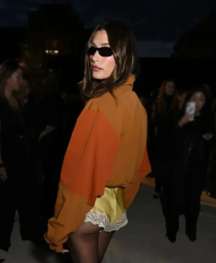 Hailey Bieber Paris Fashion Week Photocall Jacket