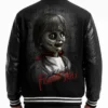 Halloween Annabelle Black Letterman Jacket Men