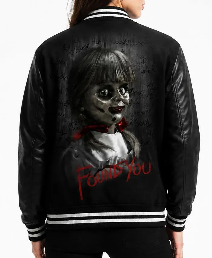 Halloween Annabelle Black Letterman Jacket Women