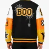 Halloween Boo Patches Varsity Jacket Men