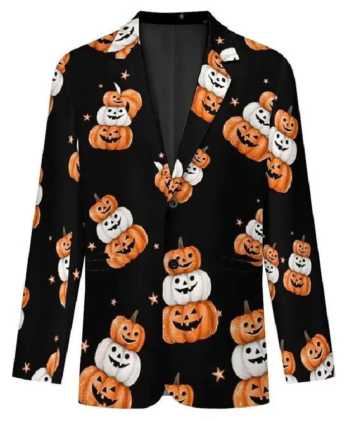 Halloween Cute Pumpkins Blazer For Men and Women