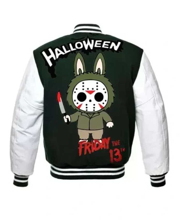 Halloween Labubu X Jason Voorhees Varsity Jacket