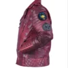 Halloween Music Festival German Singer Michael Kiske Leather Jacket Red