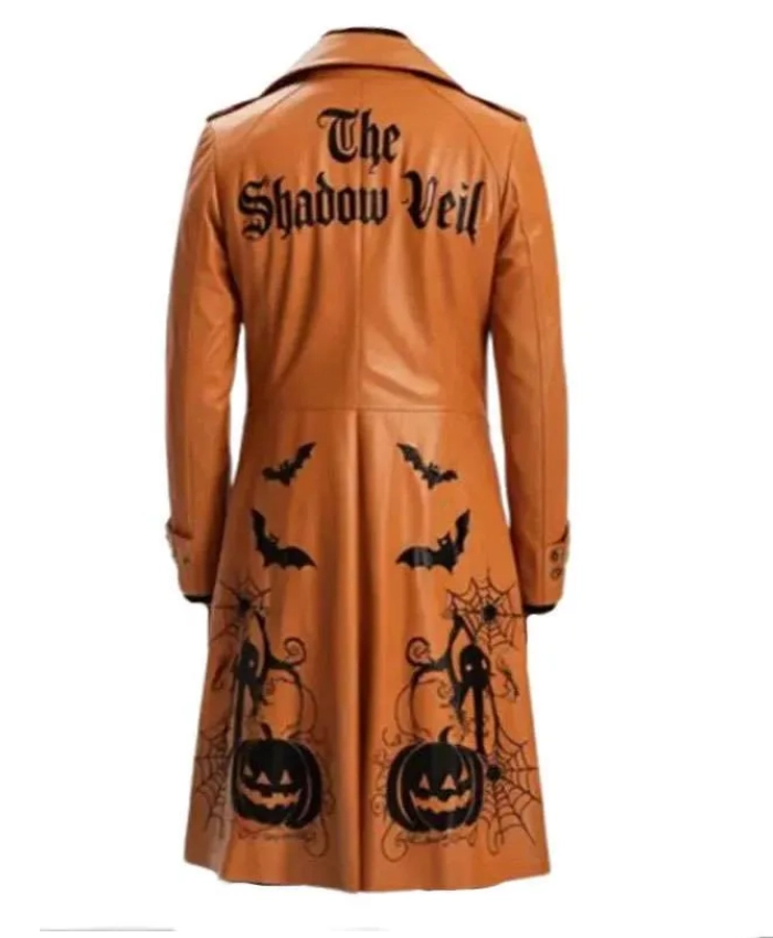 Halloween The Shadow Veil Pumpkin Tan Leather Coat