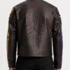 Halloween Vanson x Askan Bone Motorcycle Leather Jacket Men