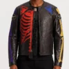 Halloween Vanson x Askan Bone Motorcycle Leather Jacket Mens