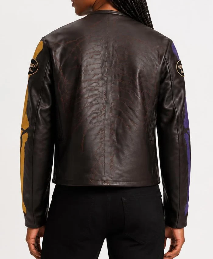 Halloween Vanson x Askan Bone Motorcycle Leather Jacket Women