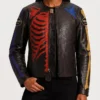 Halloween Vanson x Askan Bone Motorcycle Leather Jacket Womens