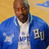 Hampton University 2026 Ivan Thomas Satin Jacket In Blue