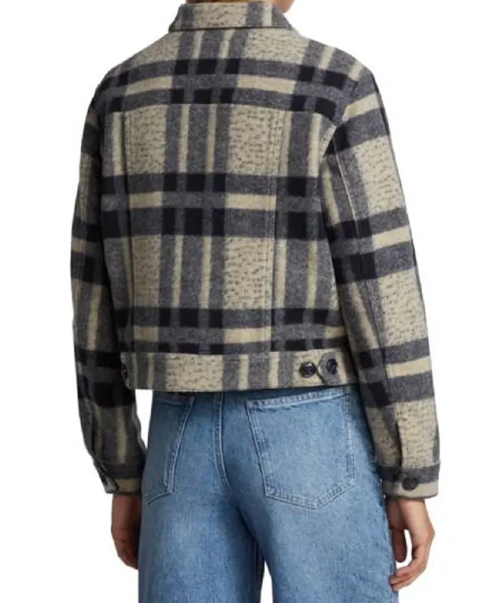 Hanako Greensmith Chicago Fire S13 Wool Plaid Jacket