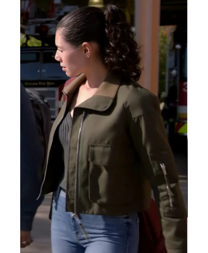 Hanako Greensmith Chicago Fire S14 Violet Mikami Bomber Jacket