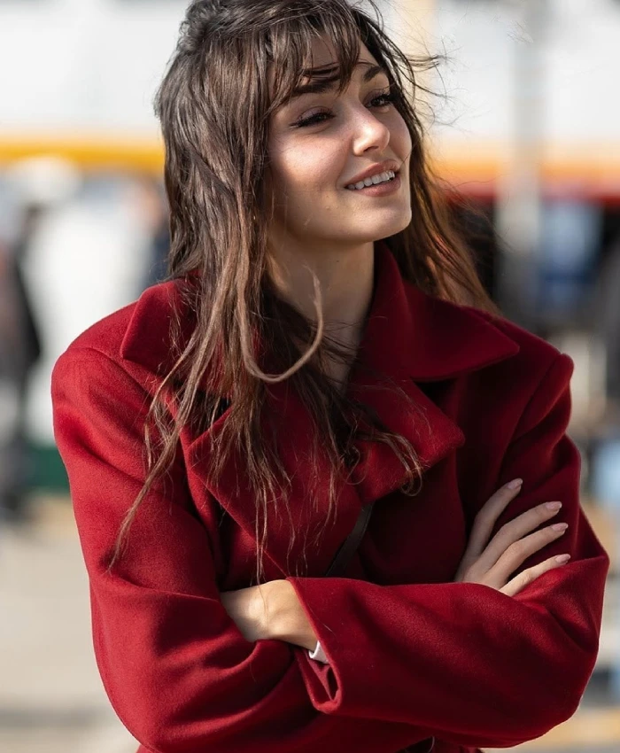 Hande Ercel Reminder S01 Red Wool Coat