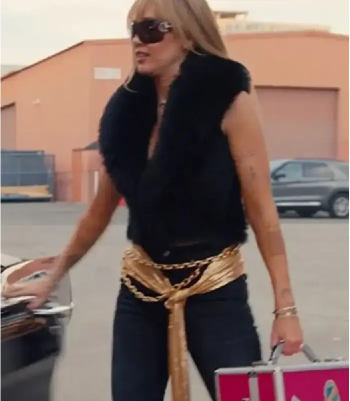 Hannah Montana 20th Anniversary Special Miley Cyrus Fur Vest - Image 3