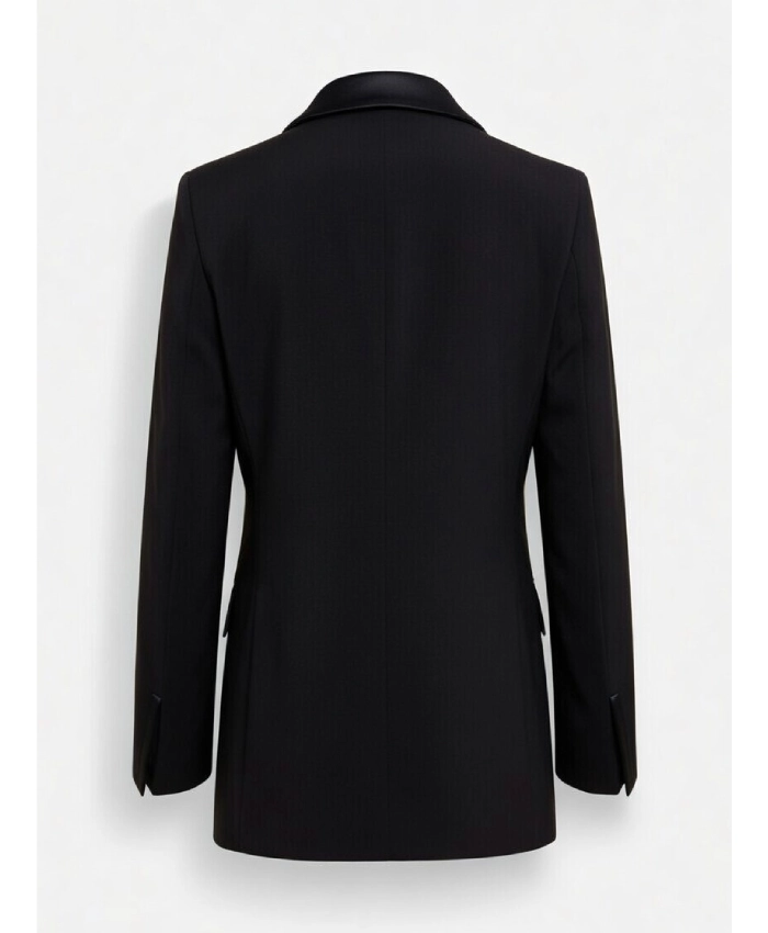 Hannah Waddingham Draped Off The Shoulders Black Blazer - Image 6