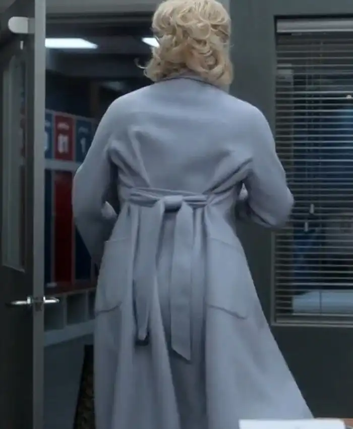 Hannah Waddingham Tv Series Ted Lasso Season 3 Episode 8 Rebecca Welton Grey Tweed Long Coat
