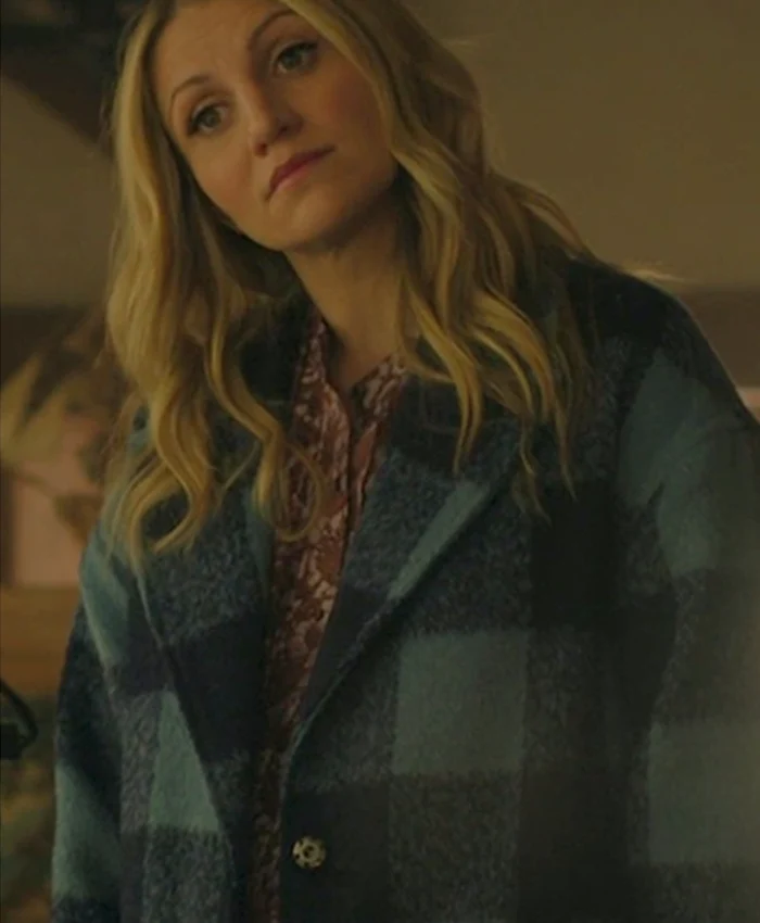 Happy Face S01 Melissa Reed Blue Checked Coat